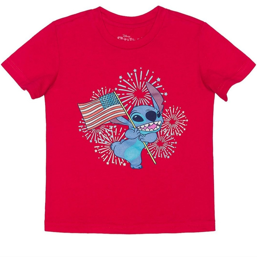 12M Lilo and Stitch fireworks graphic tee